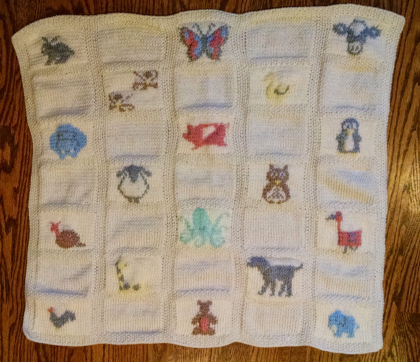 Pattern: Animal Parade Baby Blanket - Knit a Bit, Crochet Away