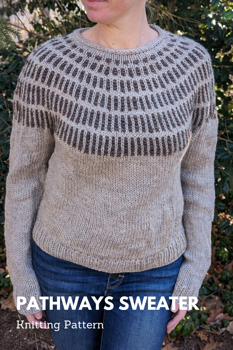 Knitting Pattern: Pathways Sweater – Knit a Bit, Crochet Away